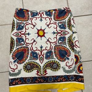 Tommy Hilfiger Multicolor Paisley Patterned Pencil Skirt size 6
